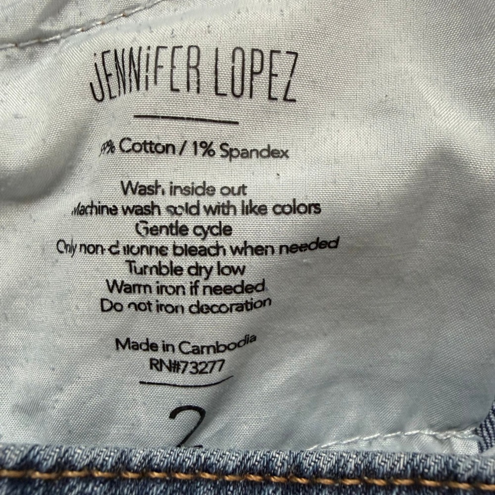 Jennifer Lopez Womens Straight Leg Jeans Blue Medium Wash Denim Size 2 Mod Chic - Picture 5 of 5